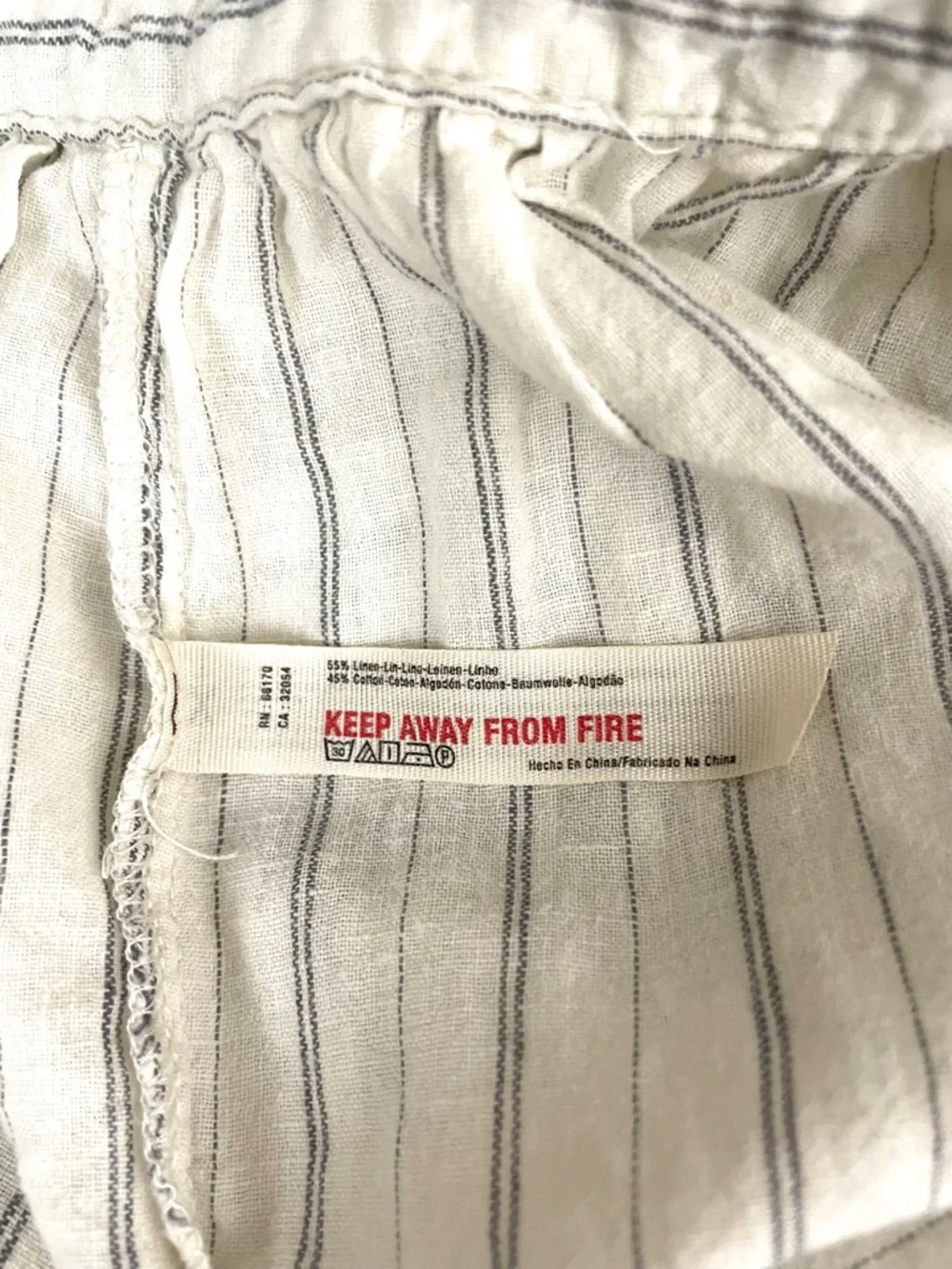 Free People Intimately Harem Stripe Linen Cotton Jumpsuit‎